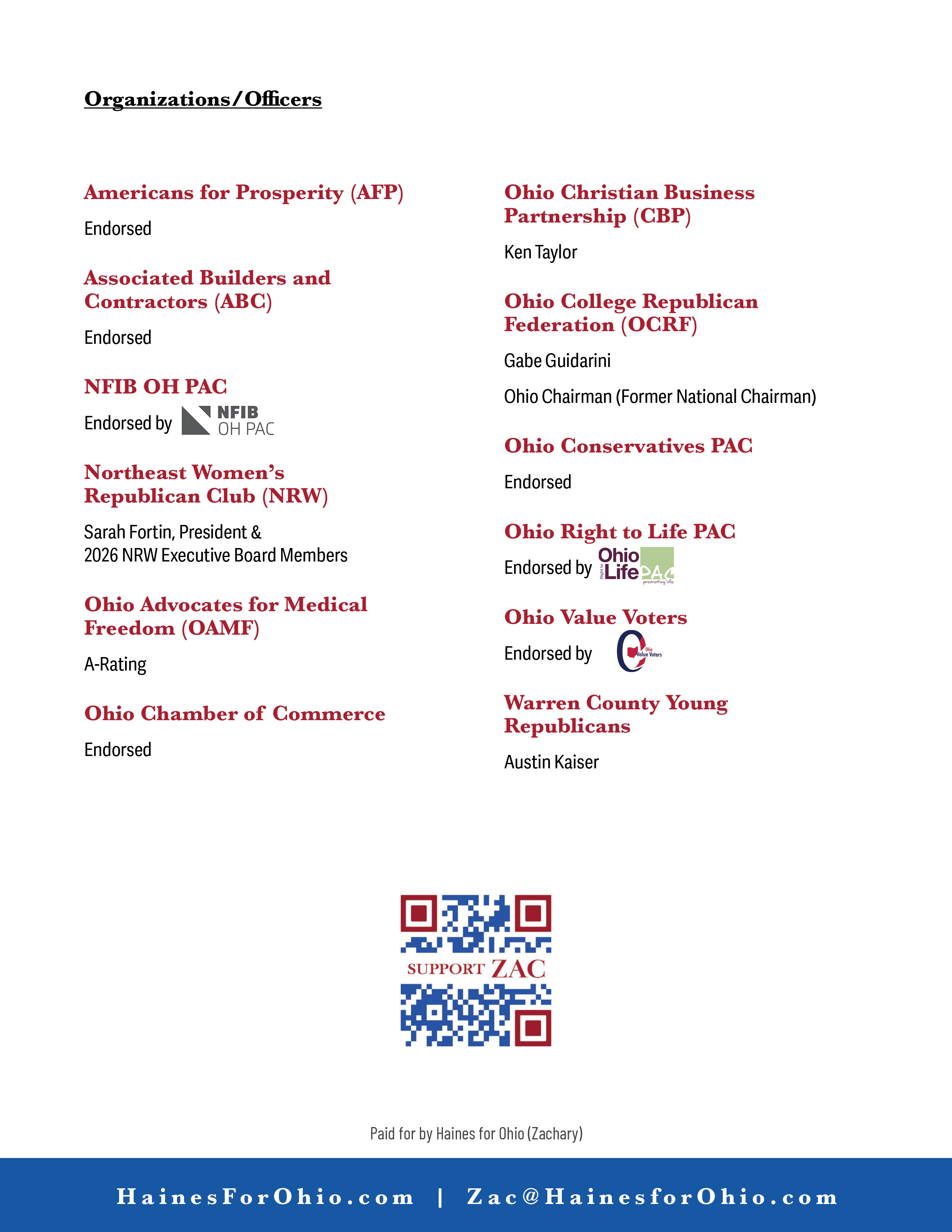 Zac Haines endorsements Page 4