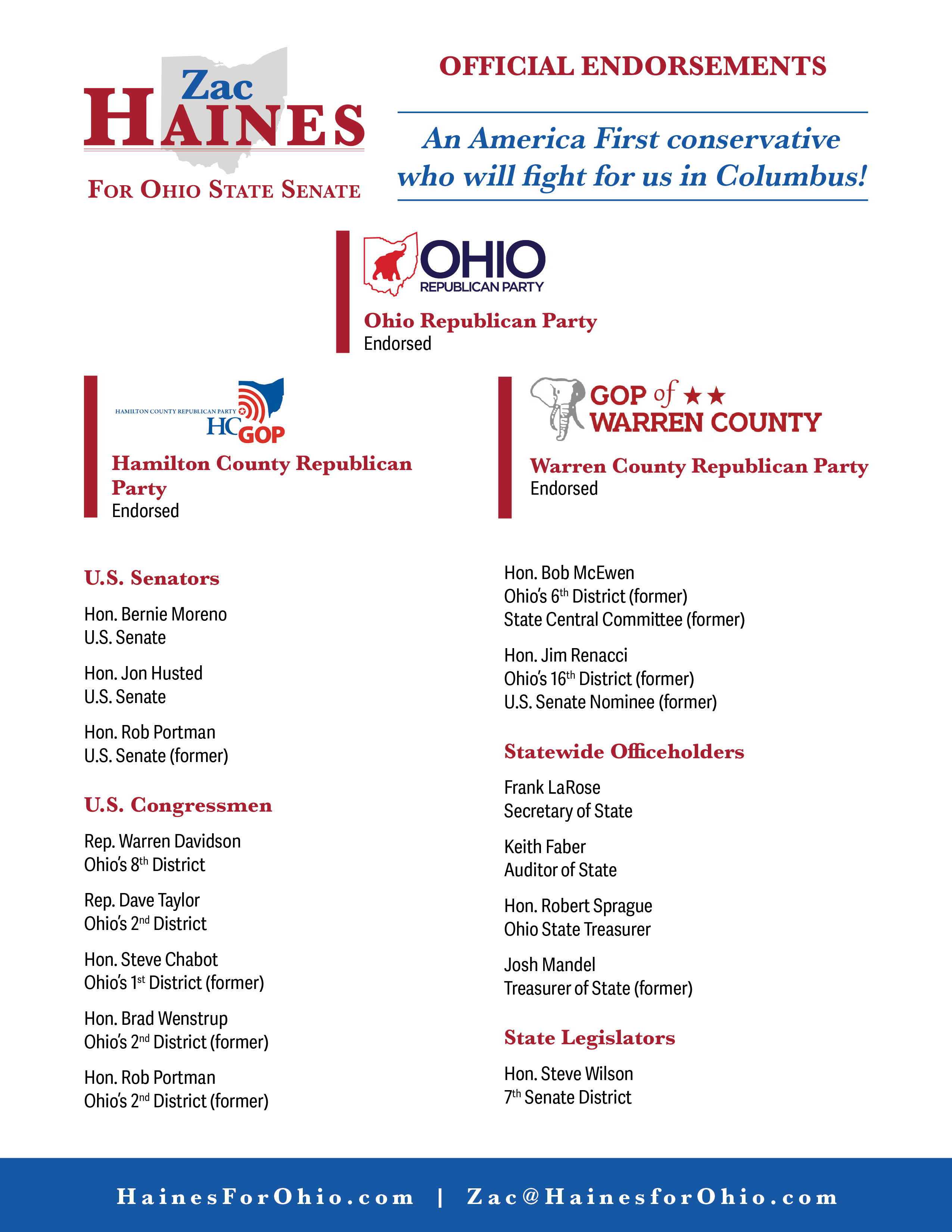 Zac Haines endorsements Page 1
