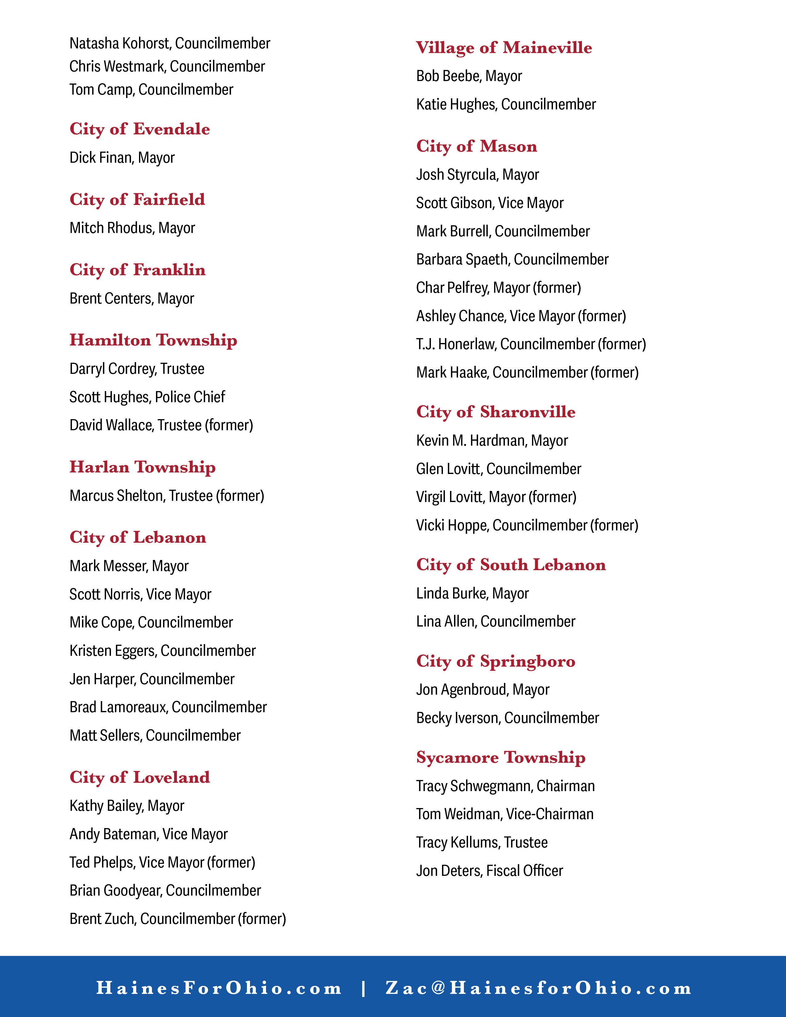 Zac Haines endorsements Page 3