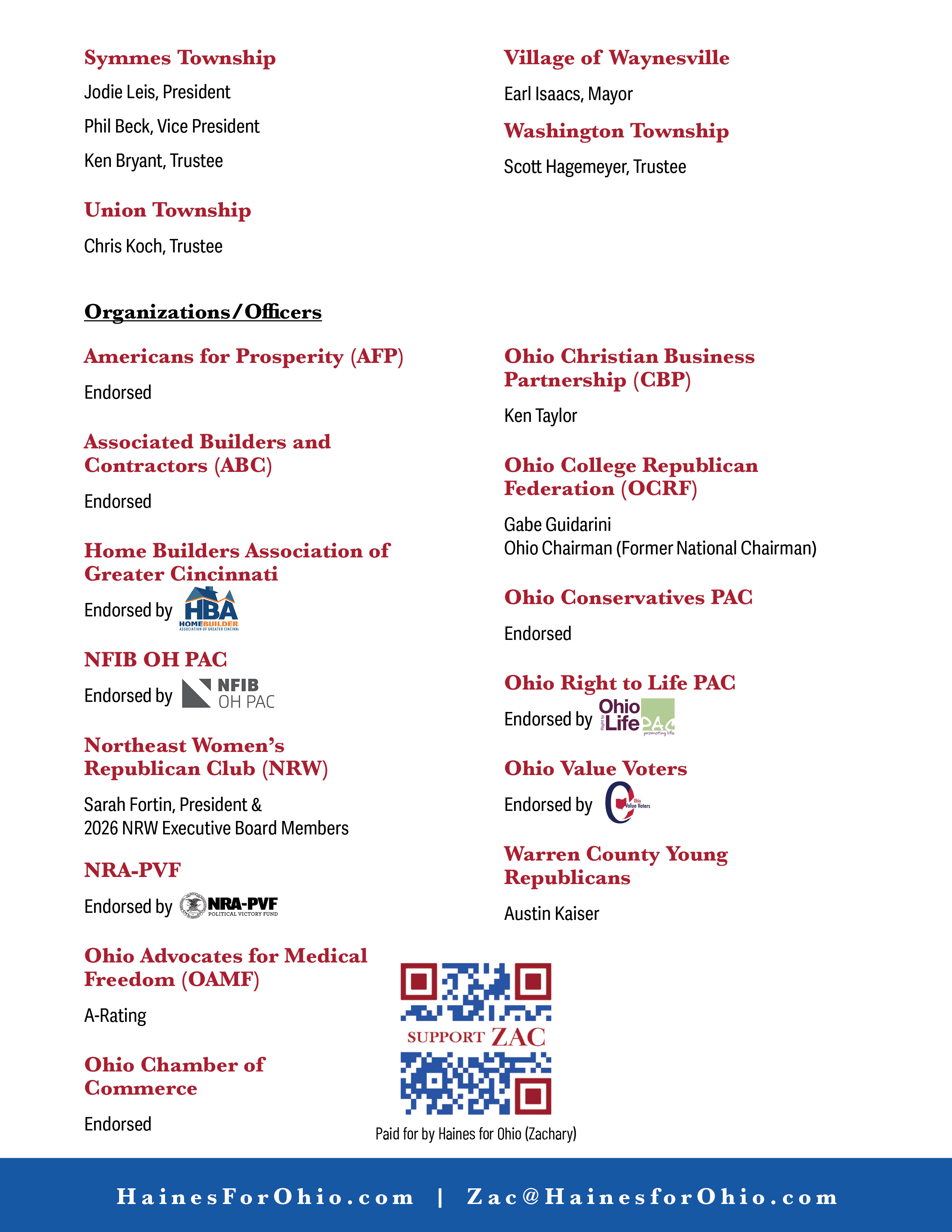 Zac Haines endorsements Page 4